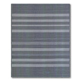 Blue and Teal Blue Teal Striped Woven Area Rug