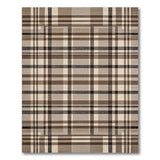 Brown Tan Plaid Rustic Farmhouse Rustic Farmhouse Area Rug