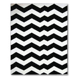 Black and White Bold Black White Zigzag Area Rug