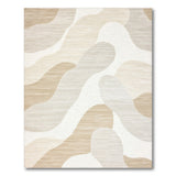 Beige Neutral Wavy Abstract Area Rug