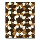 Starburst Geometric Brown Tan Area Rug