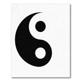 Black White Yin Yang Area Rug