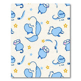 Playful Blue Cartoon Dino Area Rug