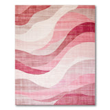 Pink Wavy Abstract Pink Area Rug