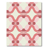 Pink Geometric Diamond Lattice Rug