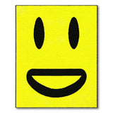 Yellow Yellow Smiley Face Cartoon Area Rug