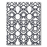 Intricate Black and White Intricate Black White Geometric Lattice Rug