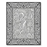 Ornate Floral Border Swirl Area Rug