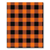Rustic Orange Black Buffalo Check Area Rug