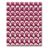 Pink Geometric Abstract Silhouette Rug