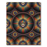 Multi-color and Patterns Vibrant Rainbow Mask Area Rug