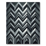 Modern Geometric Chevron Grey Area Rug