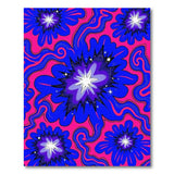 Psychedelic Cosmic Flower Burst Area Rug