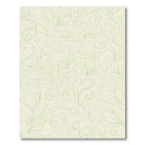 Elegant Green Swirl on Beige Area Rug