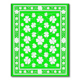 Emerald Green Shamrock Area Rug