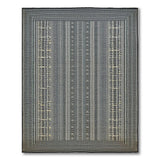 Bold Black White Geometric Striped Area Rug