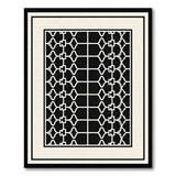 Geometric Modern Lattice Black White Geometric Lattice Area Rug