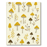 Yellow Whimsical Yellow Mushroom Meadow Area Rug