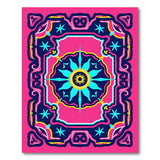 Vibrant Pink Starburst Medallion Rug