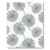 Grey Floral Petal Area Rug