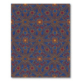 Blue Starburst Geometric Modern Area Rug