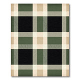 Green Black Buffalo Plaid Rustic Area Rug