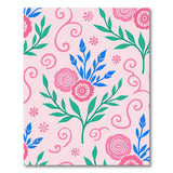 Floral Vintage Pink Vibrant Pink Peony Floral Area Rug