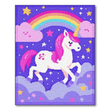 Magical Unicorn Rainbow Kids Multi-color and Patterns Area Rug