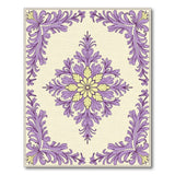 Purple Purple Floral Medallion Persian Rug