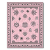 Pink Ornate Mandala Floral Area Rug