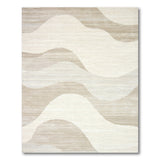 Serene Wavy Abstract Area Rug in Beige Neutrals