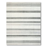 Modern Horizontal Grey Striped Area Rug