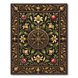 Regal Gold Lily Pomegranate Crown Rug