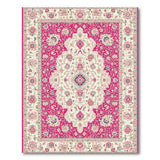 Traditional Persian Pink Ornate Pink Persian Floral Area Rug