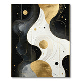 Gold Wave Abstract Area Rug