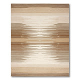 Brown and Tan Brown Tan Striped Southwestern Area Rug