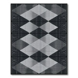 Black White Geometric Diamond No. 2 Area Rug