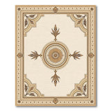ODIKA Vintage Medallion Washable Area Rug - Low Pile Non-Slip Traditional Rug for Living Room & Bedroom