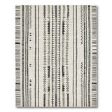 Black White Tribal Geometric Area Rug