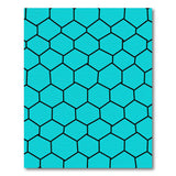 Teal Honeycomb Hexagon Geometric Area Rug