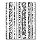 Black White Wavy Line Abstract Area Rug