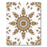 Beige and Neutral Elegant Beige Mandala Persian Area Rug