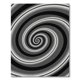 Geometric Modern Hypnotic Spiral Black White Area Rug