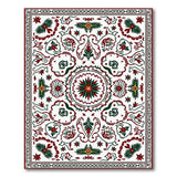 Red Green Traditional Persian Medallion Rug