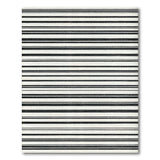 Striped Woven Geometric Modern Bold Black White Striped Woven Area Rug