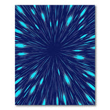 Teal Starburst Geometric Blue and Teal Area Rug