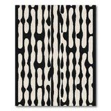 Black and White Black White Abstract Area Rug
