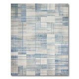 Blue and Teal Geometric Modern Teal Blue Geometric Block Area Rug
