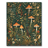 Multi-color and Patterns Enchanted Mushroom Woodland Area Rug