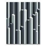 3D Geometric Stripe Area Rug in Black White